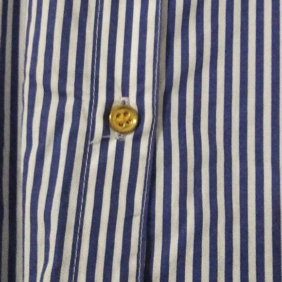 NWT Liza Byrd Pin Striped Zebra Button Down Tunic - Picture 4 of 5